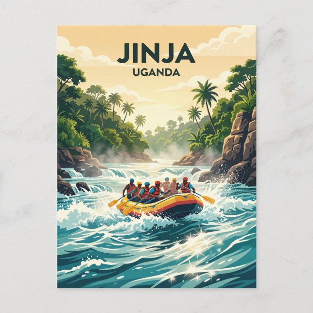 White Nile River Rapids, Jinja Uganda Postcard (Front)