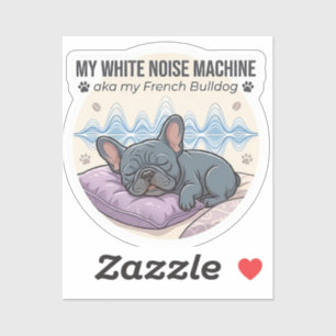 White Noise Machine Frenchie Sticker