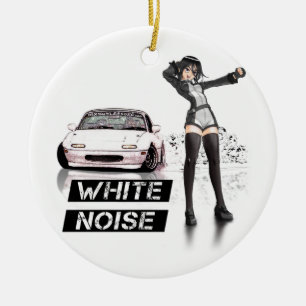 White Noise MX5 Miata Ceramic Tree Decoration