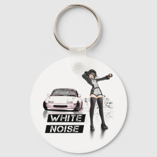 White Noise MX5 Miata Key Ring