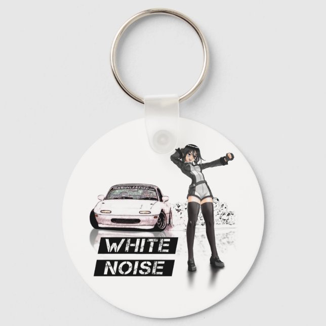 White Noise MX5 Miata Key Ring (Front)