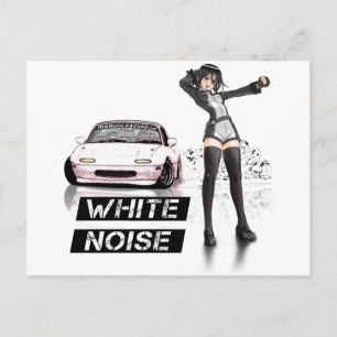 White Noise MX5 Miata Postcard