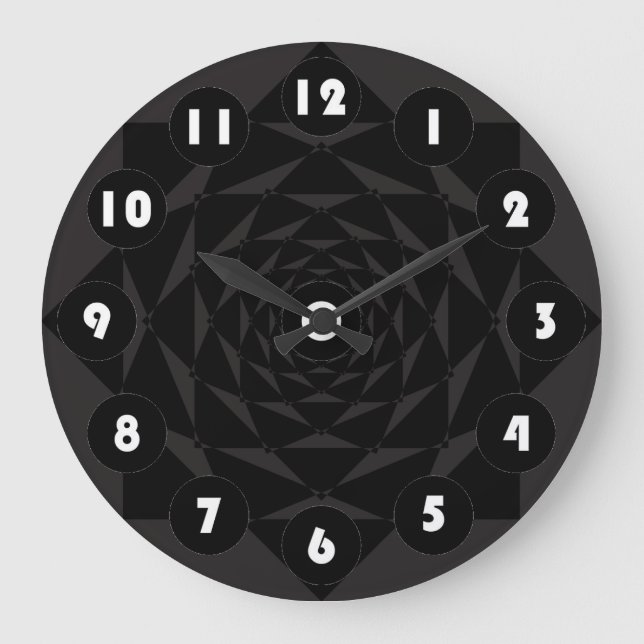  white numbers Acrylic Wall Clock (Front)