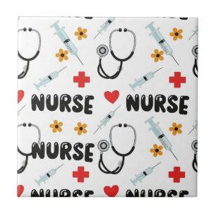 White Nurse Life Seamless Pattern (2) Tile