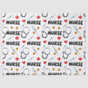 White Nurse Life Seamless Pattern (2) Tissue Paper