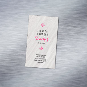 White oak, magnetic 	Magnetic business card