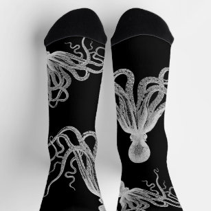 White Octopus Black Socks