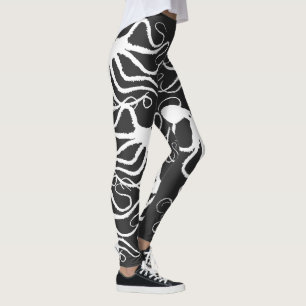 White Octopus on Your Colour - Leggings