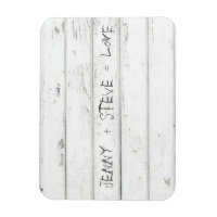 White Old Wood with Engraved Names