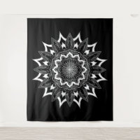 White on black mandala