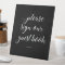 White On Black Please Sign Our Guest Book Wedding