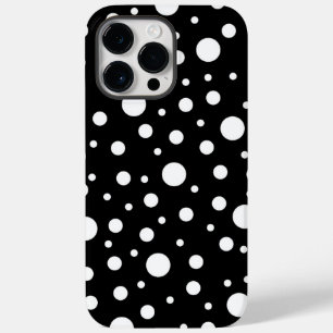 White on Black Polka Dot Pattern  Case-Mate iPhone 14 Pro Max Case