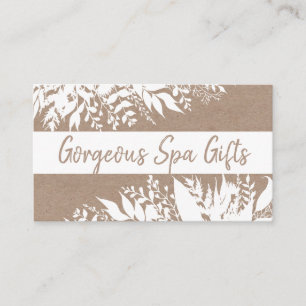 White On Kraft Handmade Bath Soak Body Butter Soap Business Card