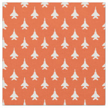 White on Orange F-15 Eagle Fighter Jet Pattern