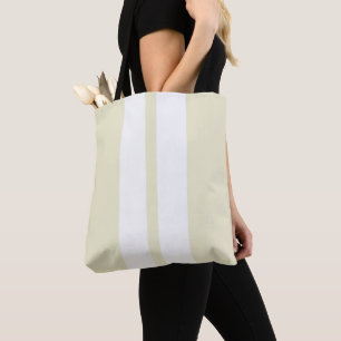 🏁  White on Pepper White Racing Stripes  Tote Bag