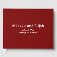 White on Red Minimalist Wedding
