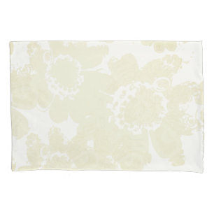 White on White Floral Pillowcase