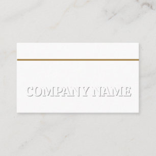 White on White Gold Bar Generic Adaptable Business Card