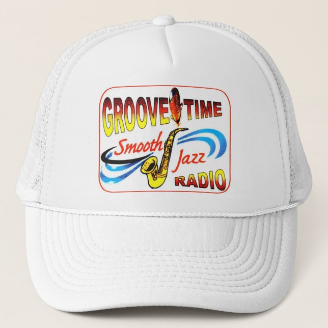 "White-On-White" Groove-Time Trucker Cap (Front)
