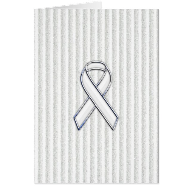 White on White Ribbon Awareness Stripes (Front)