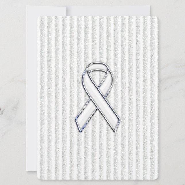 White on White Ribbon Awareness Stripes (Front)