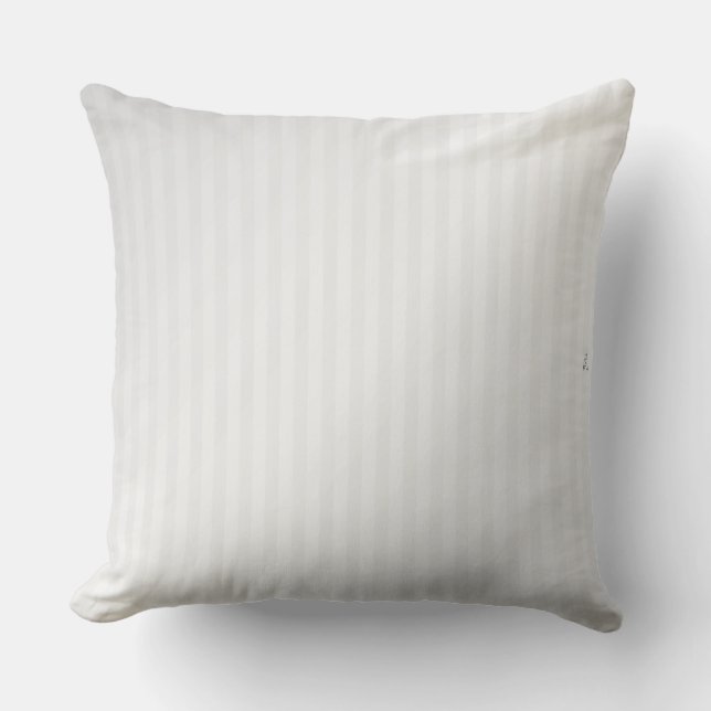 White on White Stripe Cushion (Front)