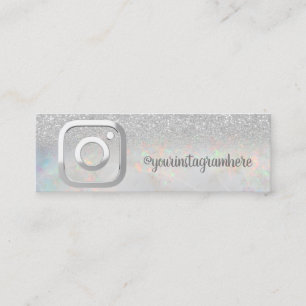 White Opal Bokeh Instagram Social Media Mini Business Card