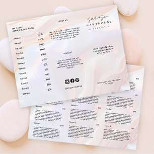 White Opal Brochure Price List Shell Holographic