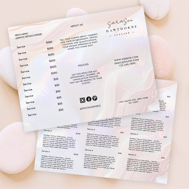 White Opal Brochure Price List Shell Holographic (Creator Uploaded)