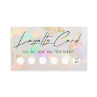 white opal design loyalty card
