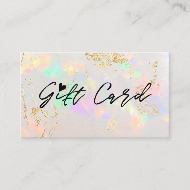 white opal gift card (Front)