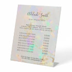 white opal price list Pedestal Sign