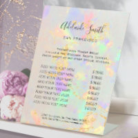 white opal price list Pedestal Sign