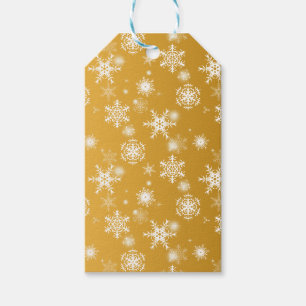 White openwork snowflakes. gift tags