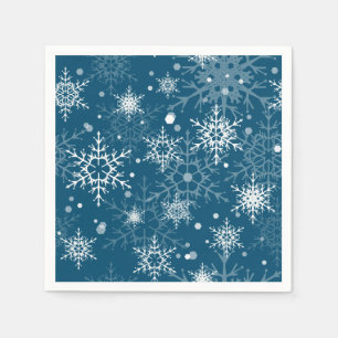White openwork snowflakes napkin
