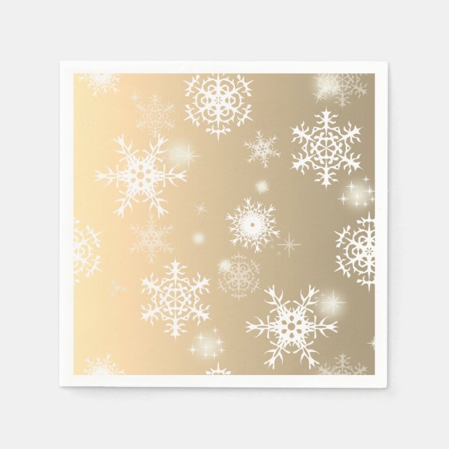 White openwork snowflakes.  napkins (Front)