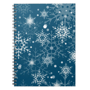 White openwork snowflakes notebook