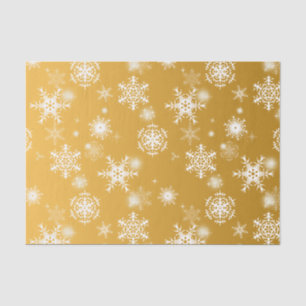 White openwork snowflakes. tissue paper