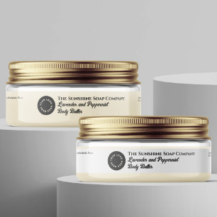 White or clear cosmetics jar label  0.75 x 7.5