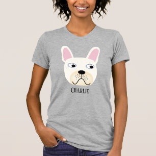 White or Cream French Bulldog Personalised T-Shirt
