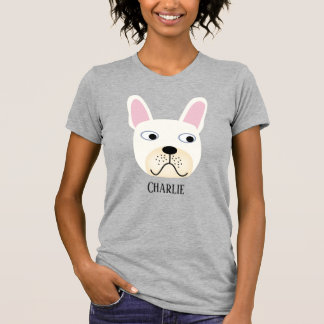 White or Cream French Bulldog Personalised T-Shirt