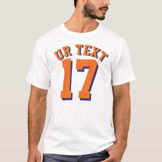 White & Orange Adults | Sports Jersey Design T-Shirt