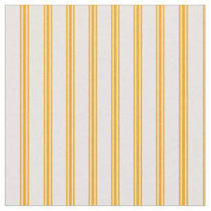 White & Orange Striped/Lined Pattern Fabric