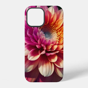 White Orange Yellow Pink Purple Blue Dahlia Flower iPhone 12 Case