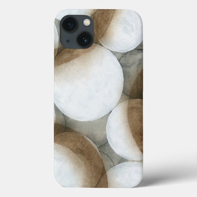 White Orbs & Brown Circles Case-Mate iPhone Case (Back)