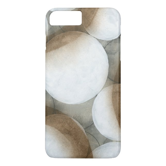 White Orbs & Brown Circles Case-Mate iPhone Case (Back)
