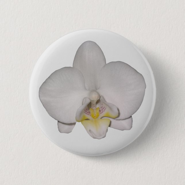 White Orchid Button (Front)