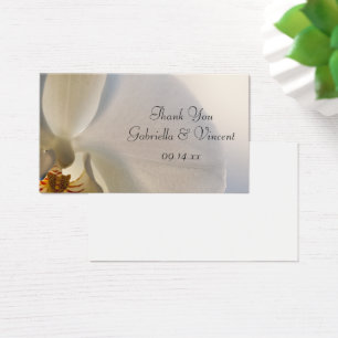 White Orchid Elegance Wedding Favour Tags