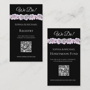 White Orchid Embrace-Wedding Rings-Registry- Business Card