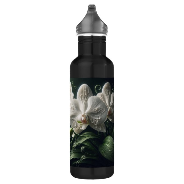 White Orchid Floral  710 Ml Water Bottle (Right)